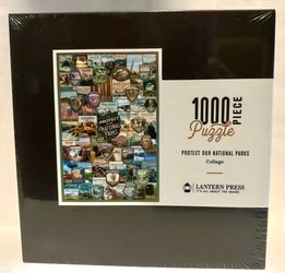 Lantern Press 1000 Piece National Parks Collage Puzzle Sealed