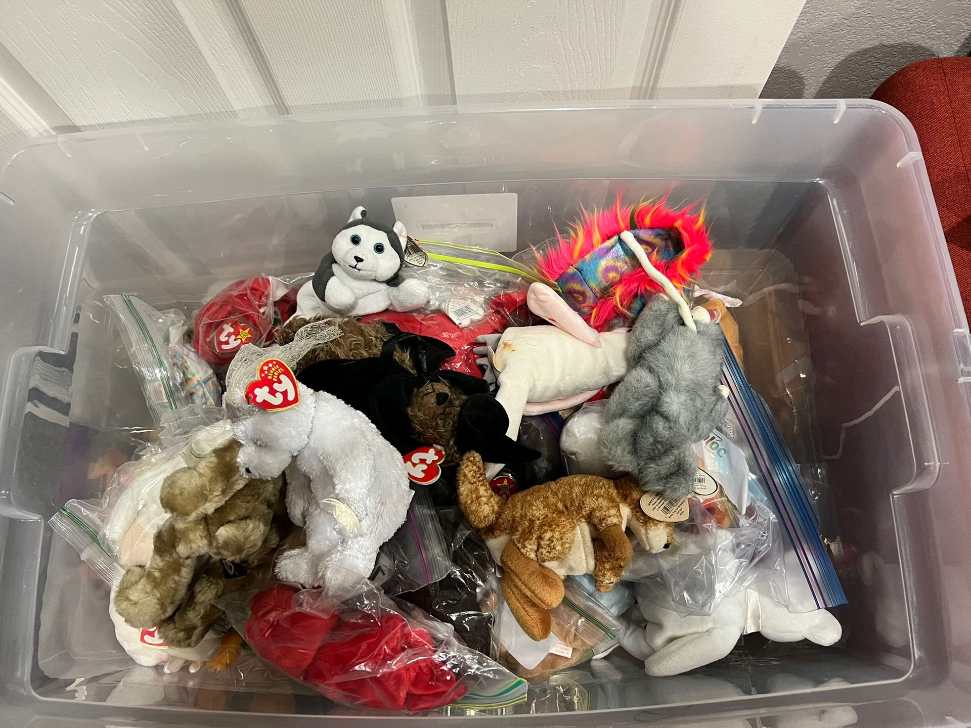Lot Of Vintage Beanie Babies From Various Tears