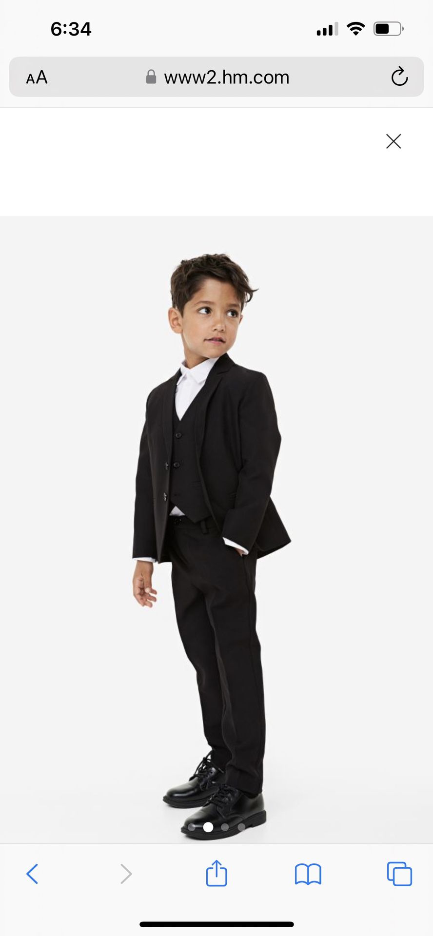 Toddler Black Suit 