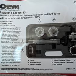 OEM Radiator Cap Tester 