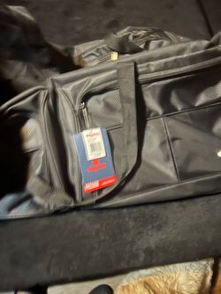 Dejuno Black Nylon Duffel Bag New