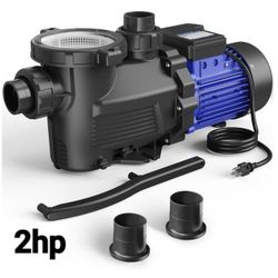 Pool Water Pump 2hp Inlet/Above Ground 115V 8917 GPH High Flow Powerful Pool Pumps with Automatic