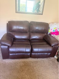 Ashley Leather Reclining Couch and Loveseat $500 obo