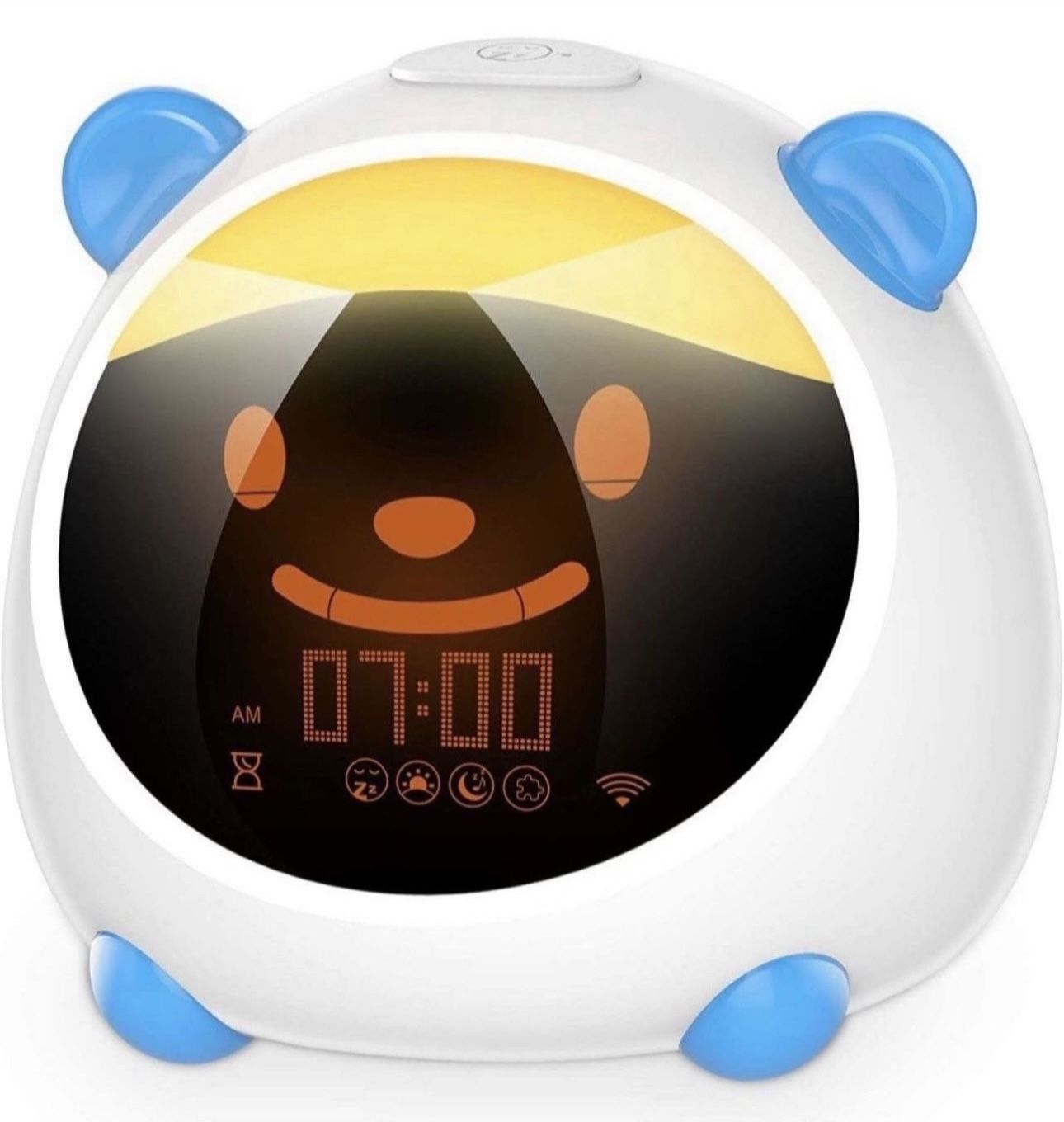 Smart Kids Alarm Clock, Children Toddlers Alarm Clock, Sleep Trainer Clock, Nap Timer, Night Light Sleep Sounds Machine, Compatible with Alexa & Googl