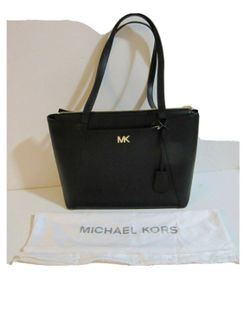 Michael Kors MADDIE Black Leather Tote
