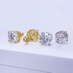 Moissanite Earrings Size 5mm