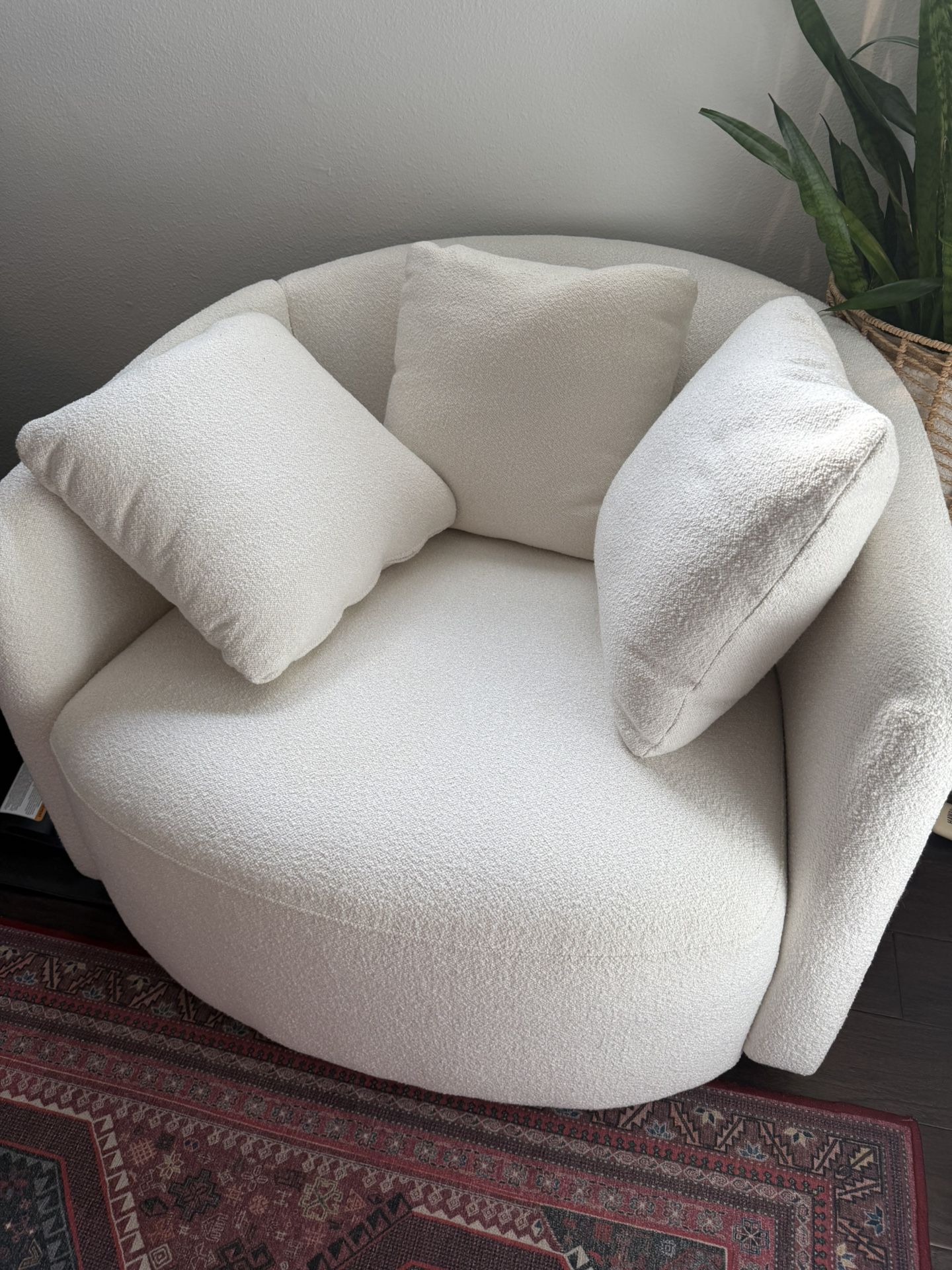 White Boucle Chair