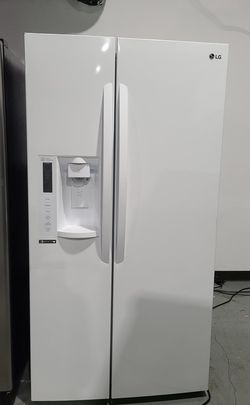 LG Side-by-Side White Fridge