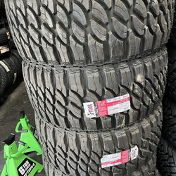 33X12.50R24 SET OF 4 MUD TIRES WITH INSTALLATION AND BALANCING 
