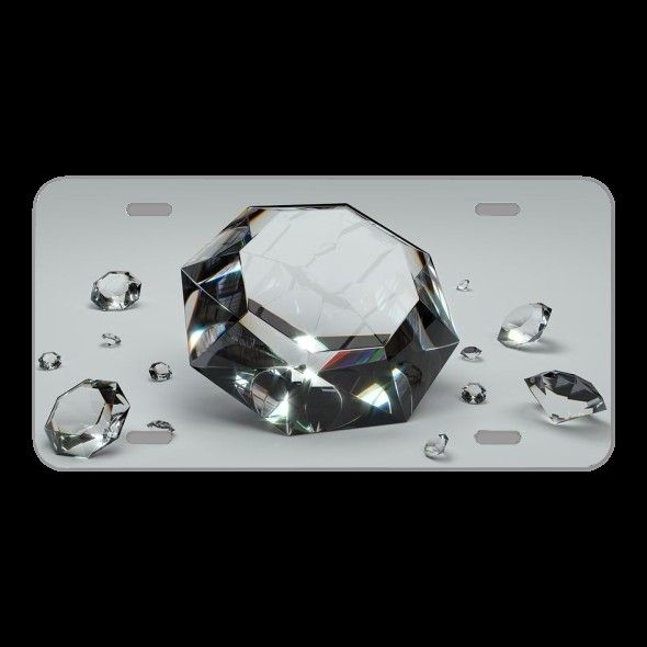 License Plate Novelty Car Front Diamond Brilliant Gem Jewel Shiny