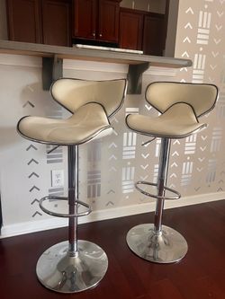 White Bar Stools - Set of 2