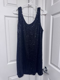 Black Sequin Mini Dress