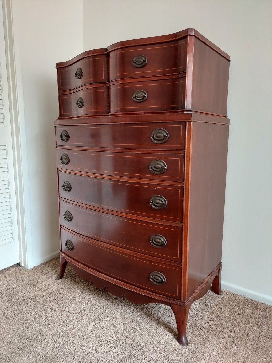 Mahogany Highboy Dresser By Williamsport
