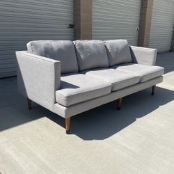 *Free Delivery* Modern Gray West Elm Couch Sofa 3 Seater