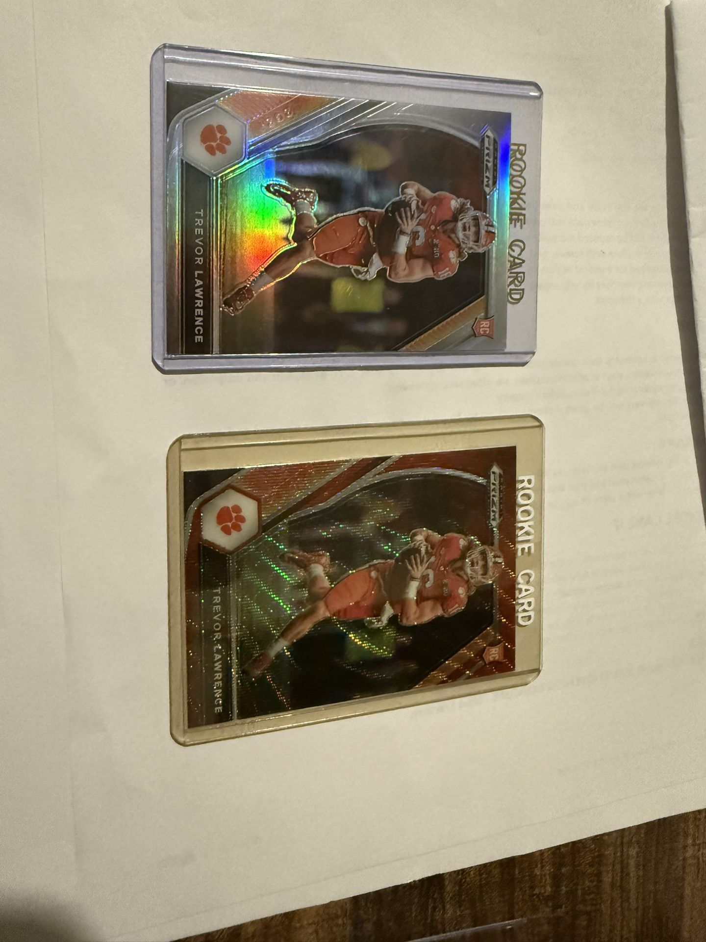 2021 Prizm Dp Trevor Lawrence Rookie Football Cards- Silver Prizm & Red Wave Prizm Parallels Jaguars Qb Star