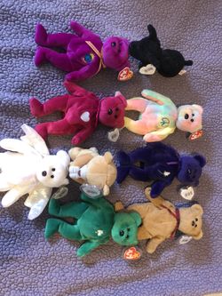 Rare beanie babies with and without errors