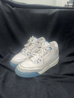 Air Jordan 3 GS – White/Blue – Vintage Condition – Size 5Y
