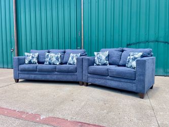 !!!Carson Blue 2pc Sofa Set!!! -$350