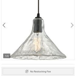 Hand formed Glass 10 inch Oil Rubbed Bronze Mini Pendant Ceiling Light by Elk - Set Of 2