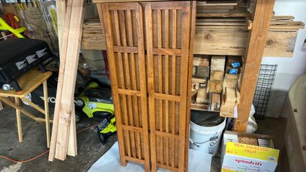 Free Mission Style Cherry folding wood bookshelf