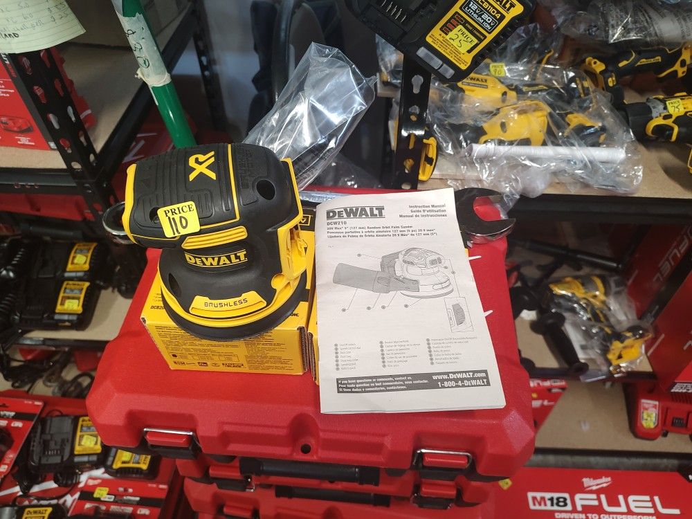 DeWalt 20 V Max Brushless 5" Random Orbit Palm Sander