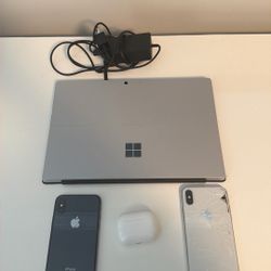 Surface Pro 7+, 2 iPhones, One Airpod Pros Bundle