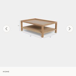 Amber Interiors Natural Oak Coffee Table