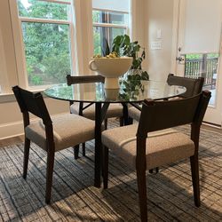 Crate & Barrel Glass Table 