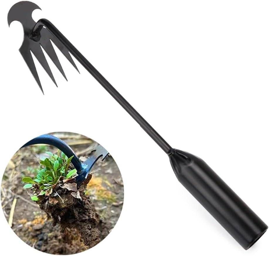 new Garden Weed Puller Tool, Portable Weeding Tool with 4 Teeth Manganese Steel for Vegetable Gardening Backyard Farm Planting & Weeding HIGH-QUALITY