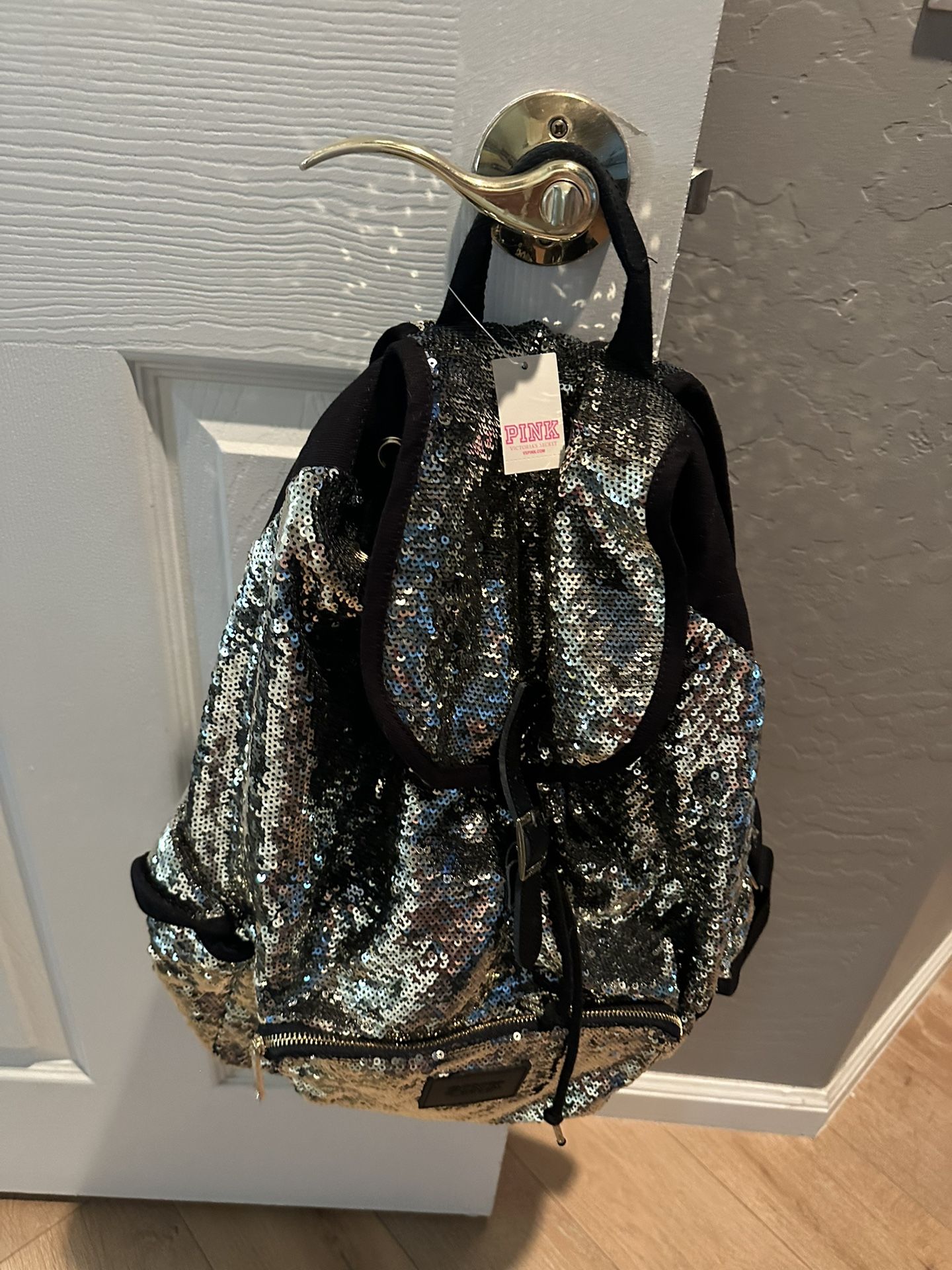 Victoria Secret Silver Sequin Backpack