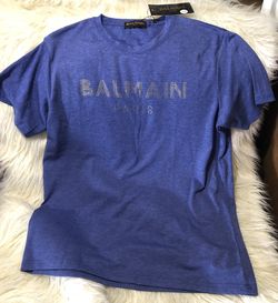 NWT Blue Shirt with Yellow/Gold Rhinestone Logo Fits L-XL