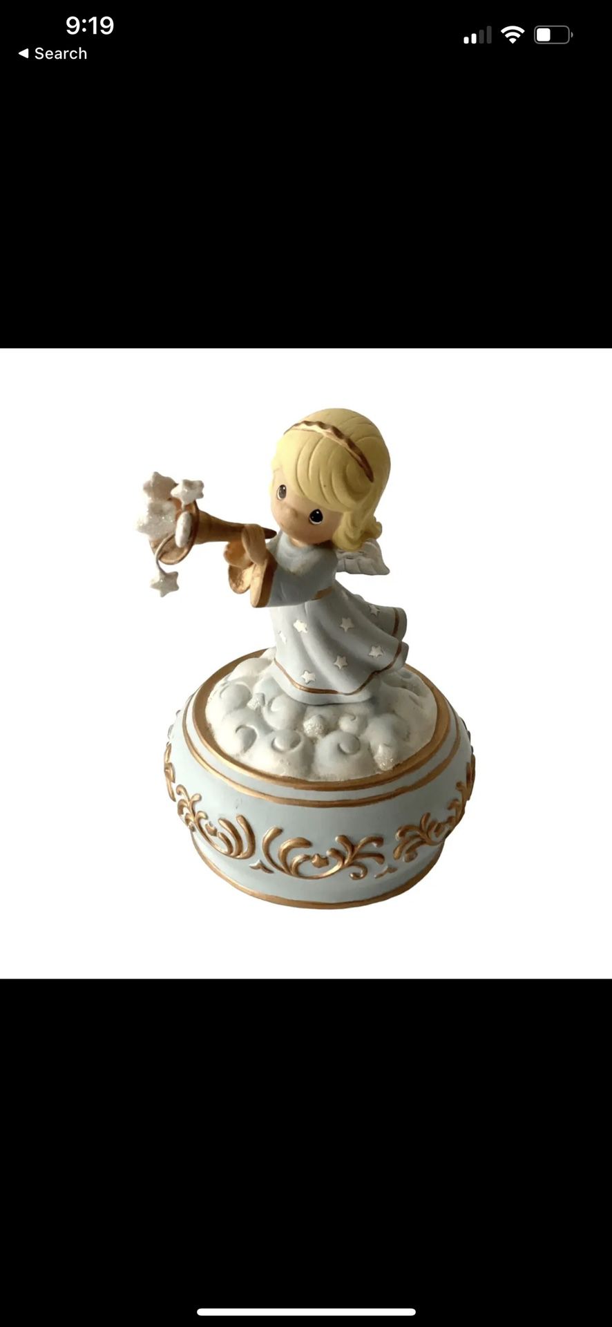 Precious Moments "Share The Gift of Love" Musical Figurine - Trumpeting Angel 