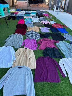 Less than $1 piece Huge women’s lot bundle clothes size medium 70 pieces all in very good condition  Banana republic  St. John’s bay  Hippie rose  Mat