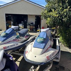 2x Jet Ski Sea Doo Wave Riders With Trailer
