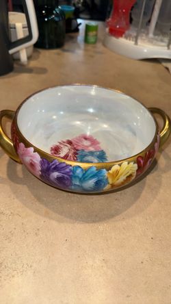 Porcelain Bowl with Floral Design