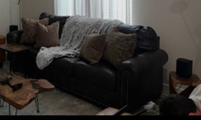 Premium Dark Brown Leather Sofa & Loveseat Set – Originally $4,500 – Excellent Condition