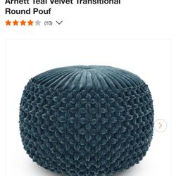 teal ottoman 