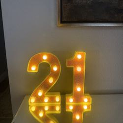Set of 2 Light Up Marquee Numbers