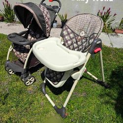 Monkey Around High Chair & Stroller Set
