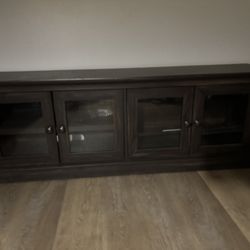 TV Stand, Nice Dark Finished Wood