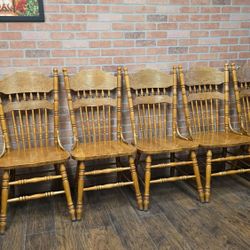 Solid Wood Windsor Chairs – Set of 6