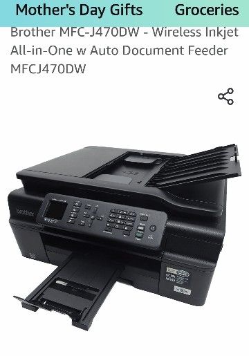 Brother MFC-J470DW - Wireless Inkjet All-in-One w Auto Document Feeder MFCJ470DW

