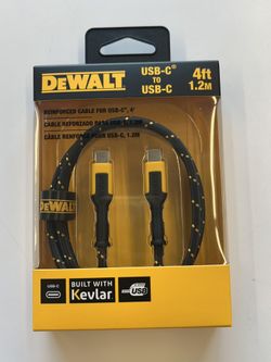 DEWALT Reinforced Braided USB-C to USB-C Cable