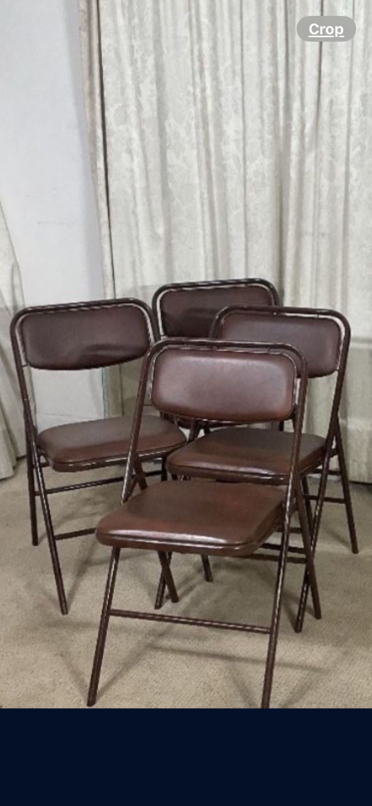 Cushioned Seat & Back Folding Chairs (4) Indoor & Outdoor Use