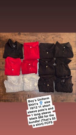 Boy’s Polo Shirt Bundle 12 for $60