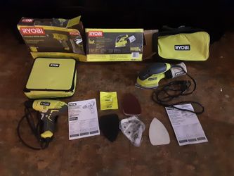 A+ New RYOBI 3/8 Variable Speed Drill With BAG D43K And (Corner Cat) Finish Sander with Bag CFS1503GK