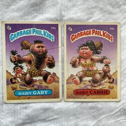 vintage trading cards from the 1985 Garbage Pail Kids Original Series 2 set