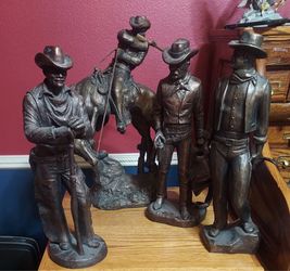 Austin Production Vintage Full Body Bronze Funish Statues