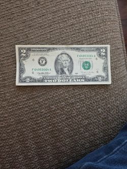 1995 2 Dollar Bill GOOD Condition 
