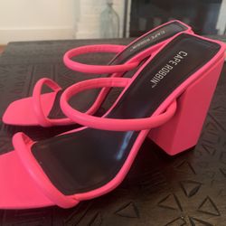 Pink Chunky Heels